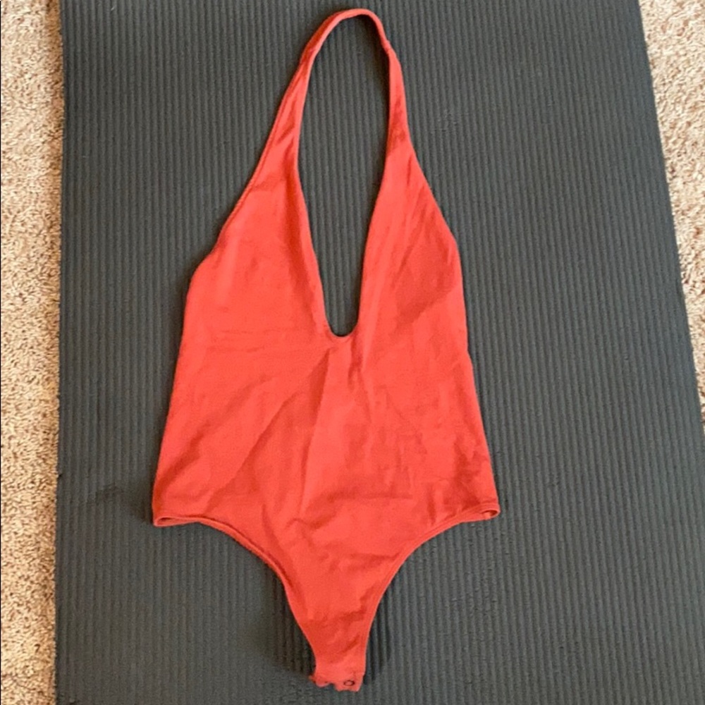 Deep V Open Back Bodysuit